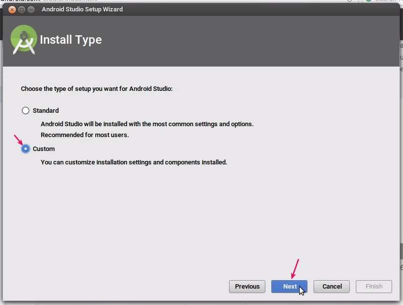 Jendela Install Type android studio