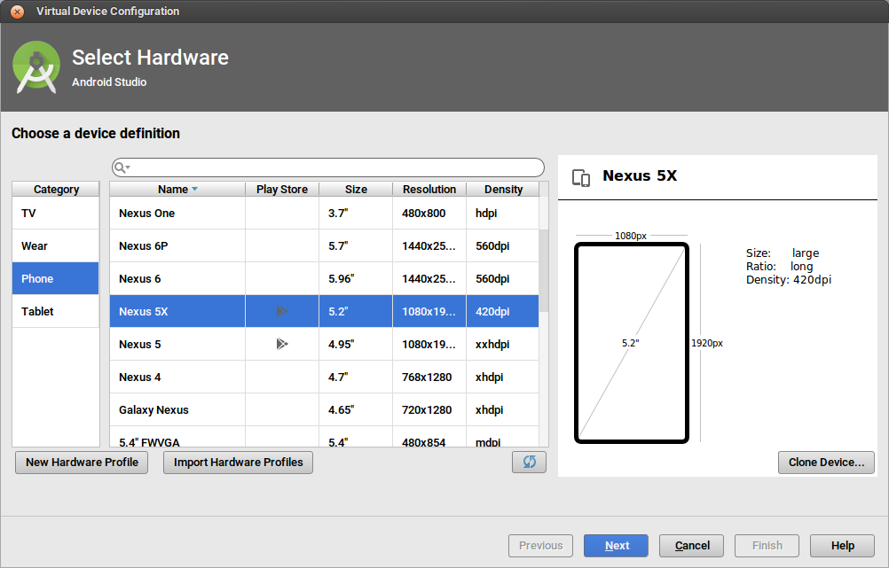 Memilih Hardware Emulator