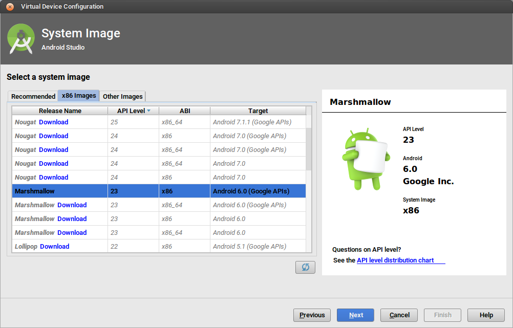 Memilih Image Emulator