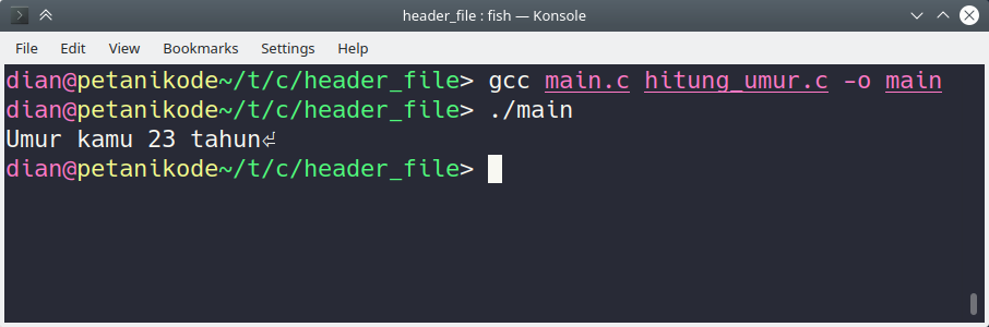 C header file