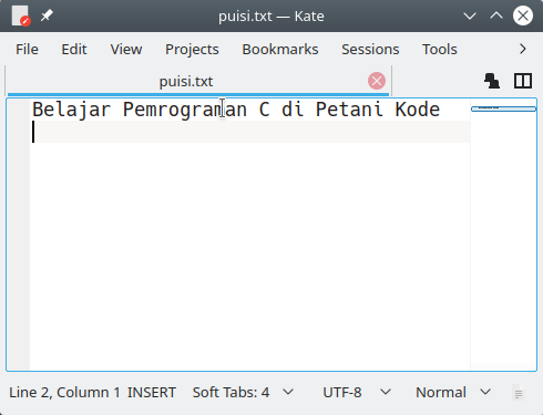 Menulis data ke file dengan C 