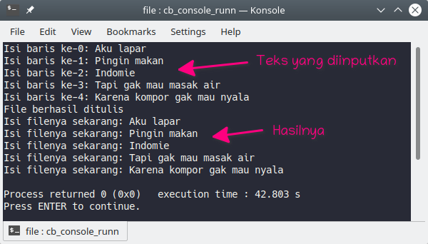 Menulis data ke dalam file