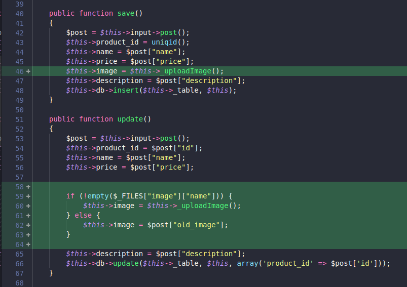 Mengubah method save() dan update()