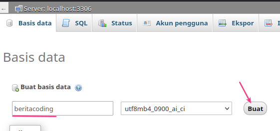 membuat database