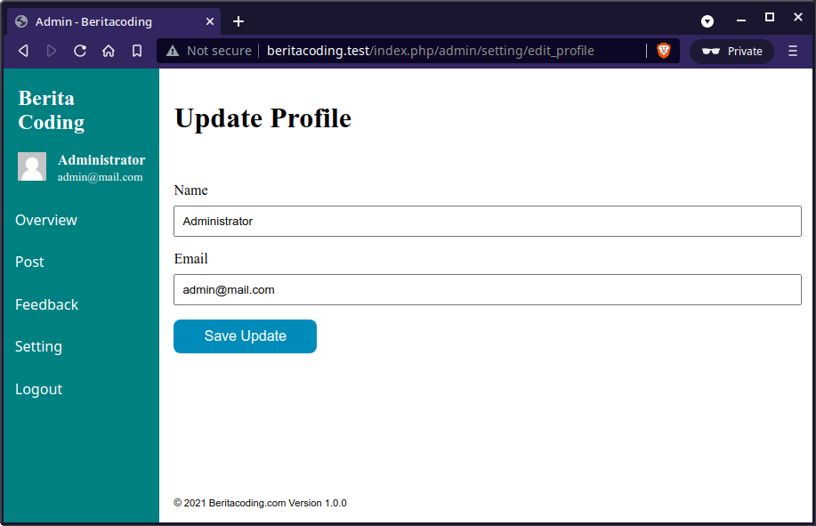 Setting profiles