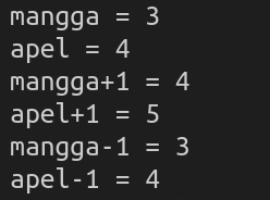 contoh increment decrement