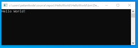 program hello world C#