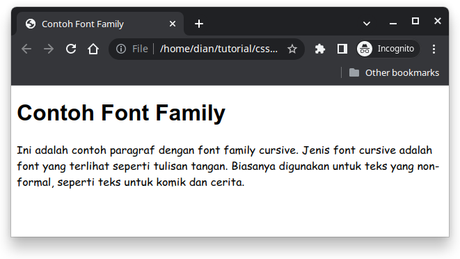 Html font family arial