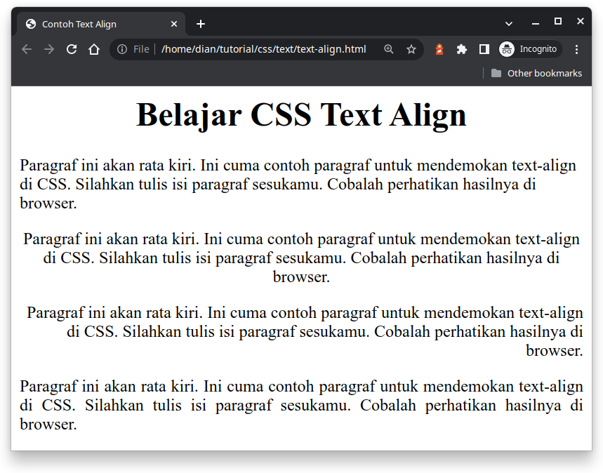 Text align