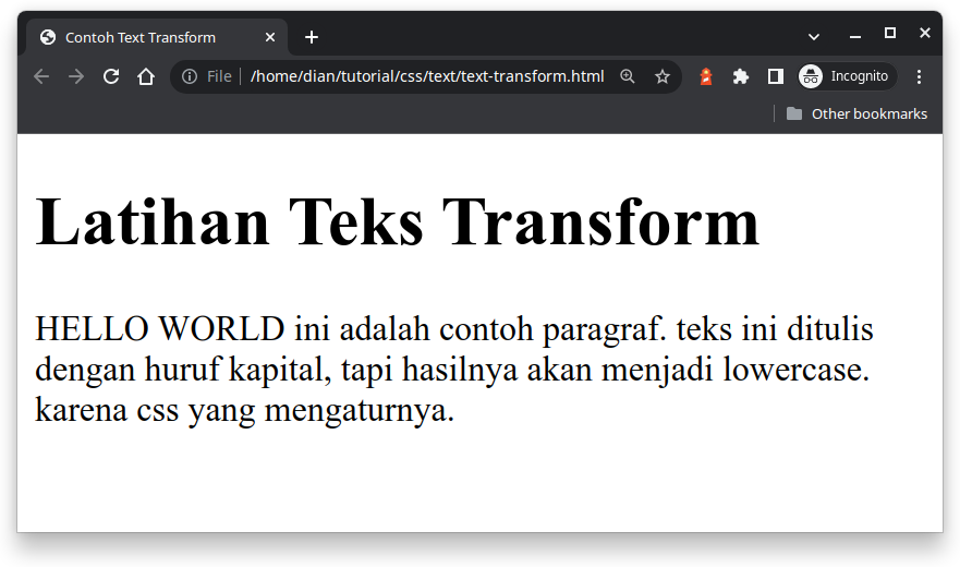 Свойство text transform