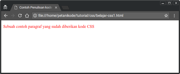 Contoh CSS untuk HTML