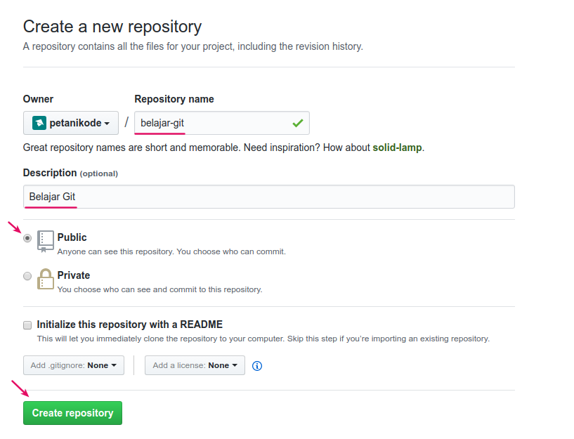 Membuat Repository di Github