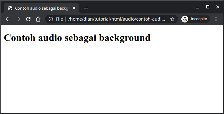 File audio dan HTML