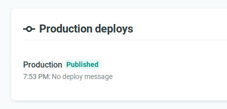 Deploy status di netlify