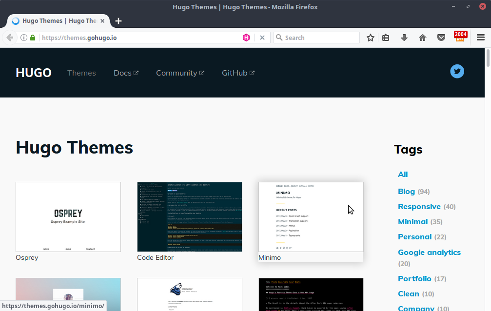 Hugo themes