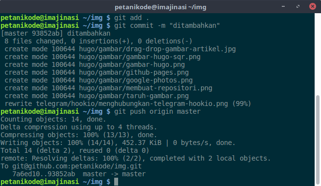 Upload/Push Gambar ke Github