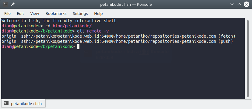 Alamat remote untuk repositori CPanel
