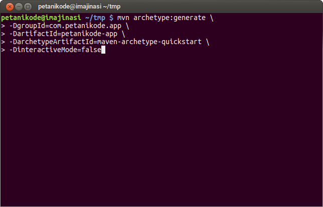 Membuat project dengan Maven