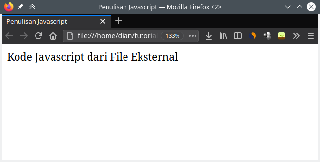 contoh eksternal javascript