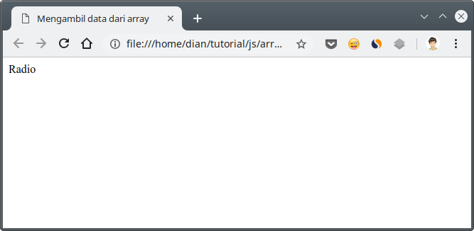 Mengambil data dari array