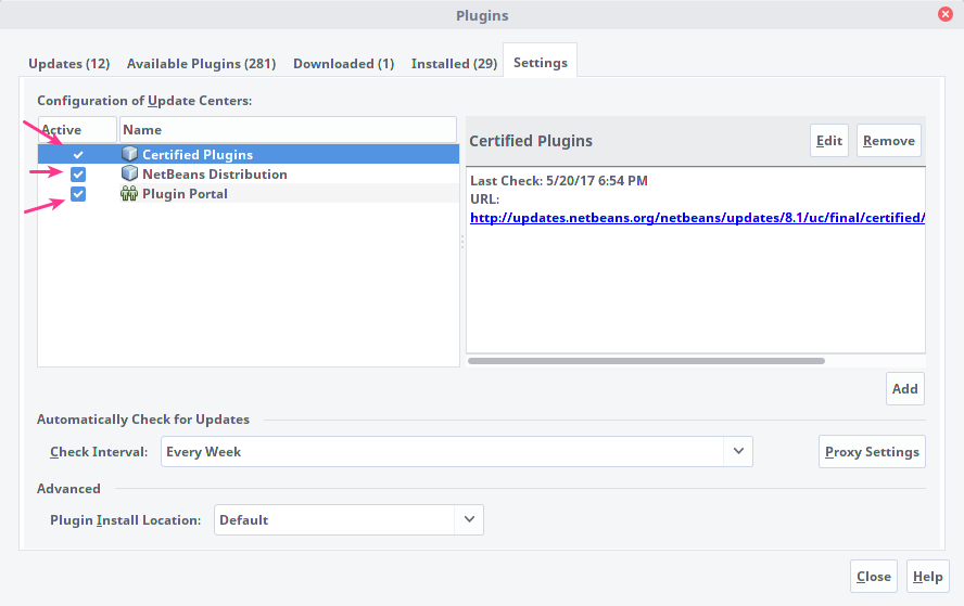 Setting plugin