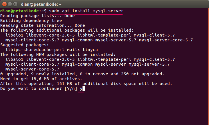 Install MySQL