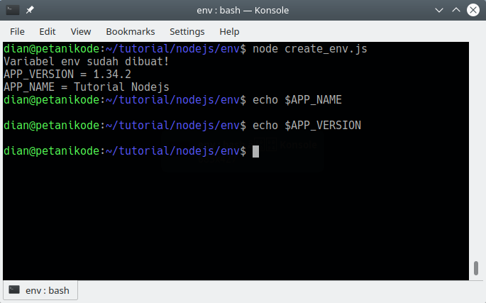 Env variables