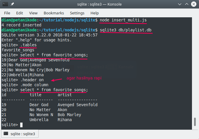 Insert banyak file ke sqlite dengan nodejs