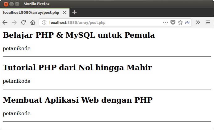 Array Multidimensi dan Asosiatif