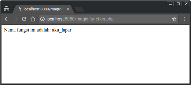 Hasil Magic Constants FUNCTION