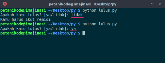 Program Cek Kelulusan Python